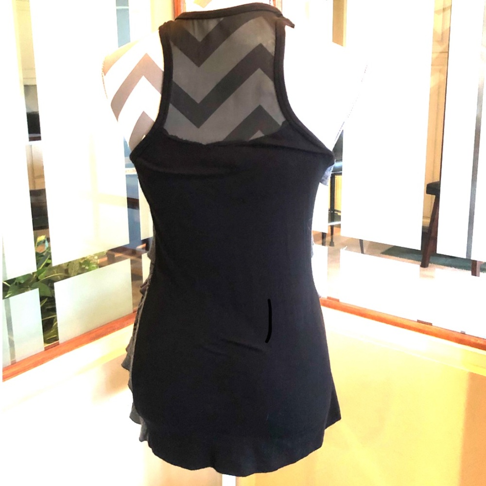 Gray/Black Ruffle Tank Top - Picture 2 of 2